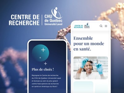 Projet de refonte du site web du Centre de recherche du CHU de Québec.