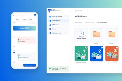 Écrans du portail de la Fondation À deux pas de la réussite