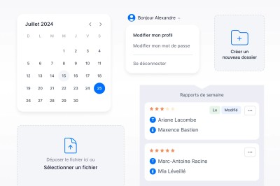 Éléments de l'Interface du portail de la Fondation À deux pas de la réussite