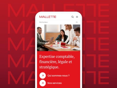 Projet de refonte du site web corporatif de Mallette.