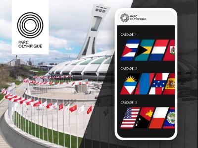 Projet de création d'un microsite destiné au projet de valorisation des drapeaux de l’Esplanade du Parc Olympique.