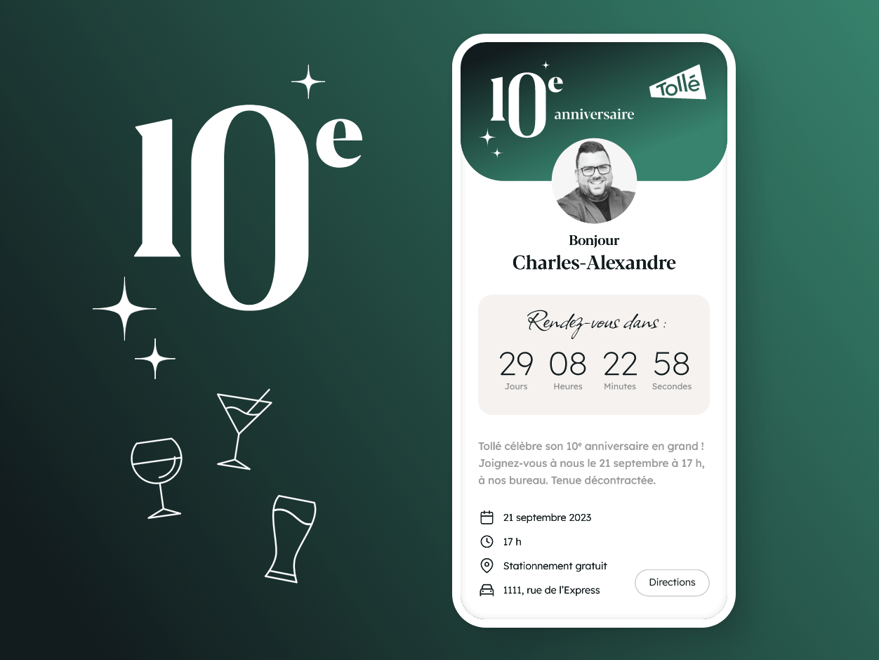Projet 10e anniversaire de Tollé